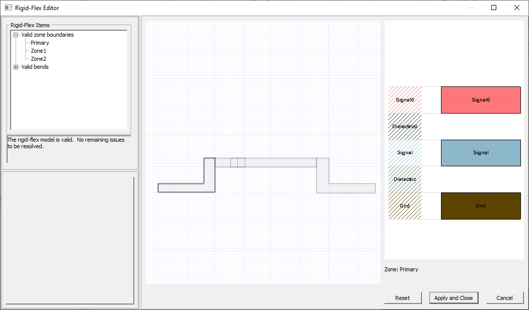Example Bend in Rigid-Flex Window