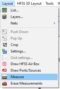 Layout > Measure