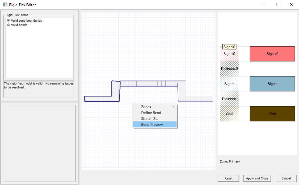 Right-click > Bend Preview