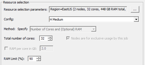 Resource Selectionm groupbox.