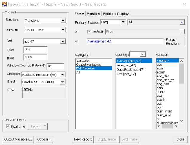 Report Window > Domain