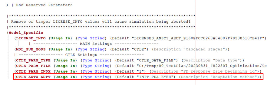 AMI File containing CTLE_AUTO_ADPT parameter.