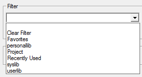 dropdown menu