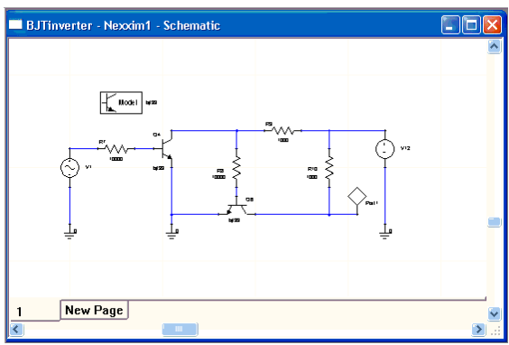BJT Inverter Schematic