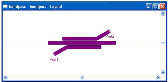 Bandpass layout