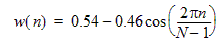 Hamming Window Equation
