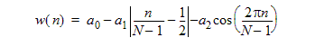 Barlett-Hann window equation