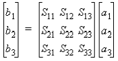 S-matrix for a 3-port structure.