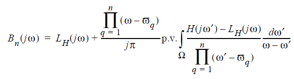 Equation for in-band contribution to the frequency response.