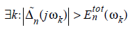 Equatuon for the reconstruction error exceeding the threshold at any frequency. Equatuon for the reconstruction error exceeding the threshold at any frequency.