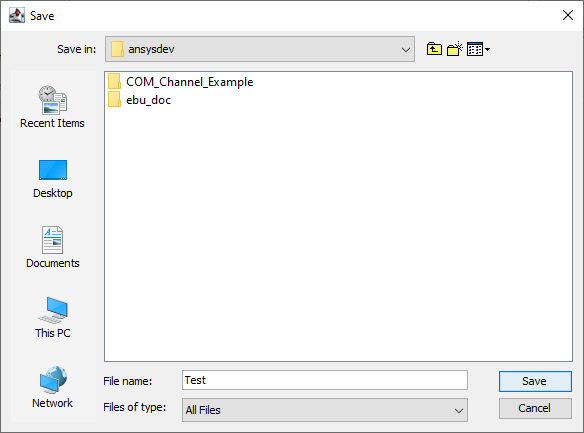 Generating a COM Analysis Report Using a Non-GUI Batch Command Line