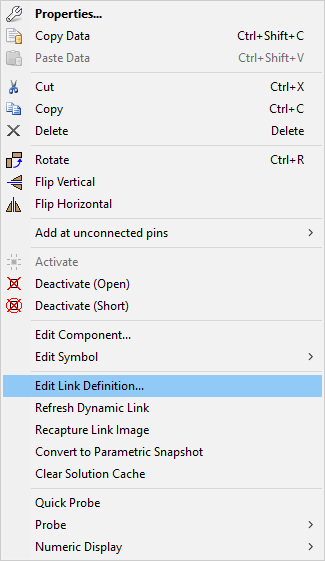 Right-Click > Edit Link Definition...