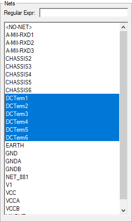 Nets Window w/ DC Terminals