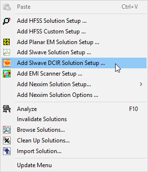 Solution Setup Right-Click Menu