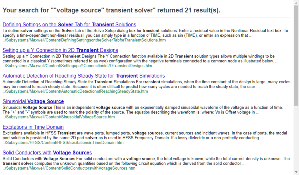 Narrowed Search Results