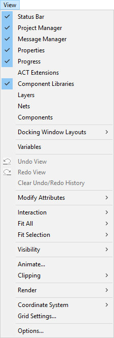 View Menu - 3D Modeler