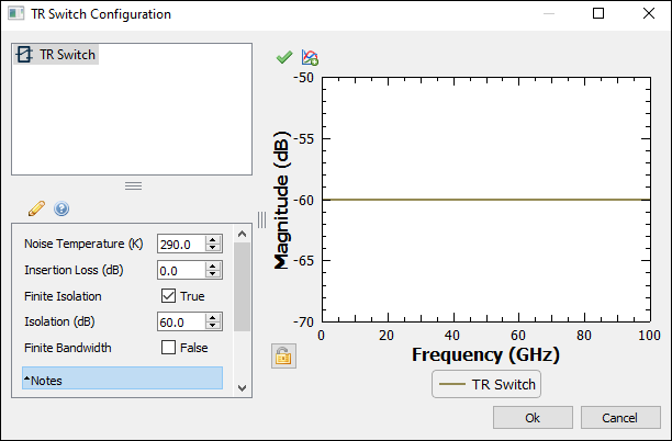 TR Switch Configuration Window