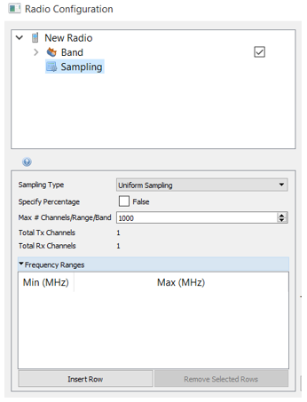 Radio Configuration window.