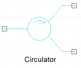 Circulator circuit symbol.