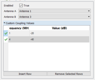 Custom Coupling property panel.