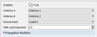 `Log Distance Coupling property panel.