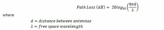 Path Loss equation in dB