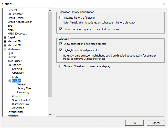 Display Options