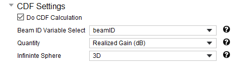 CDF Settings expanded.