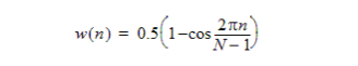 Van Hann Window Equation