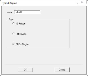 Hybrid Region dialog