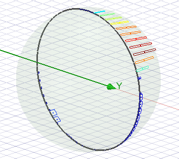 Modeler window, edge boundary defining shadow region.