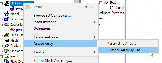 Create and Use Custom Array By File in SBR+ Simulation
