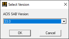 Select ACIS SAB Version
