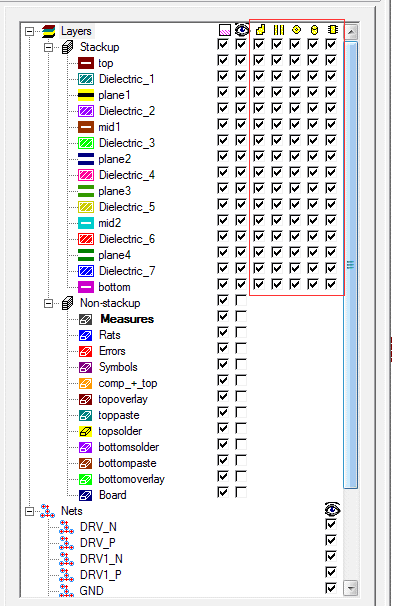 Layout Window. Layout settings listed.