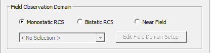 Field Observation Domain groupbox. Drop-down menu expanded.