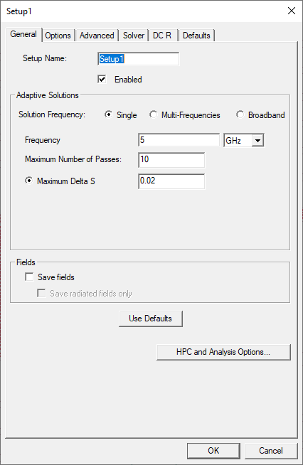 Setup Window