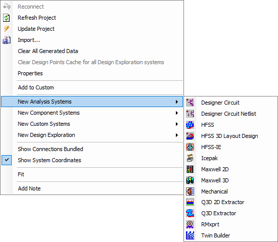Workbench Right-Click Menu Workbench Right-Click Menu