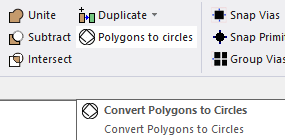 Polygons to Circles Button