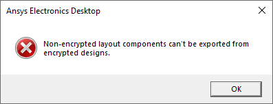Ansys Electronics Desktop Warning Box