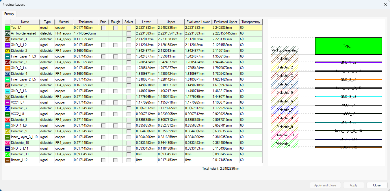 Preview Layers Window