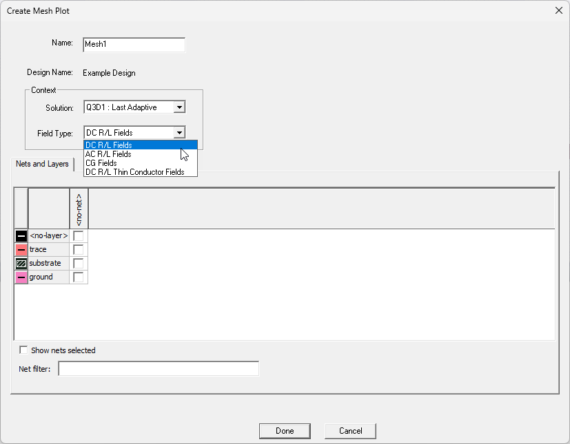 Create Mesh Plot Window