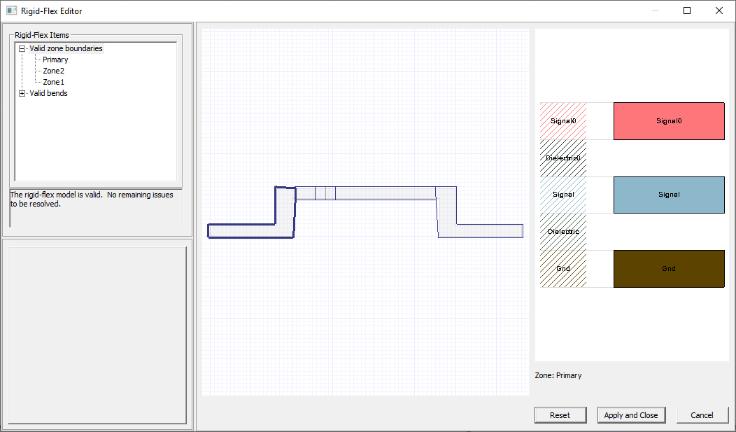 Example Bend in Rigid-Flex Window