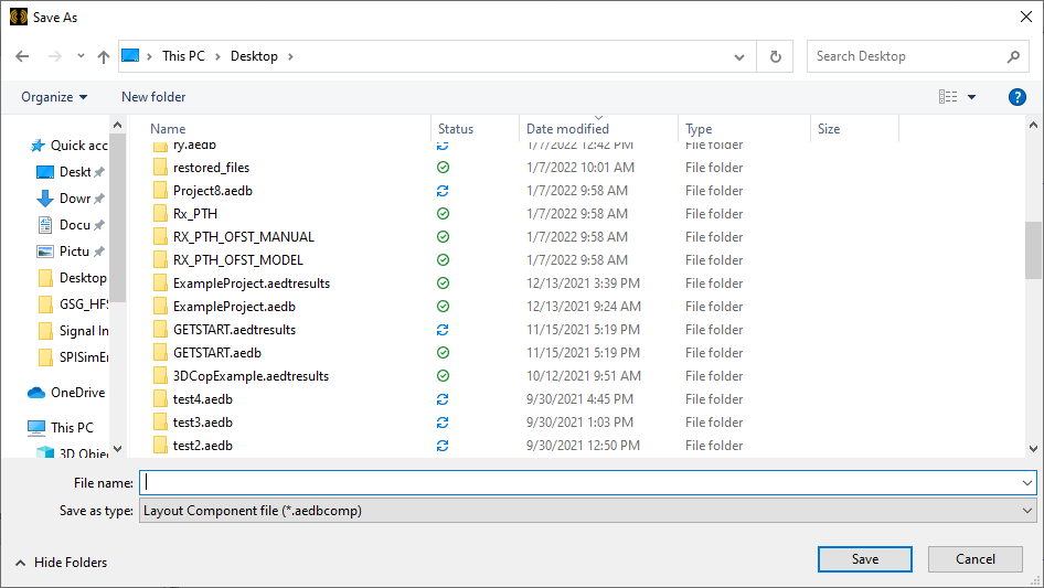 Save As Explorer Window