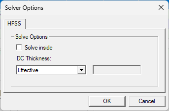 Solver Options Window