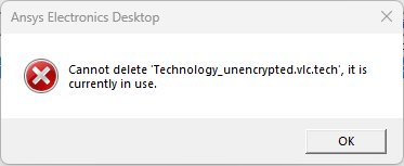 Ansys Electronics Desktop Error Message