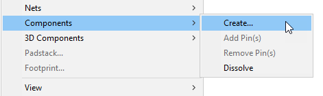 Right-click and Select Components > Create...