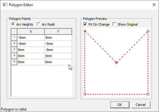 Polygon Editor Window Polygon Editor Window