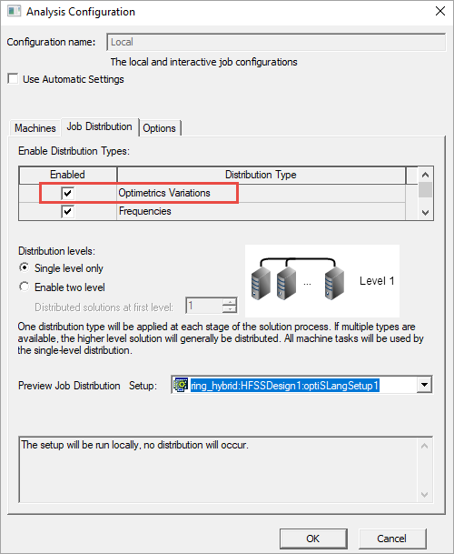 Optimetrics Variations Option