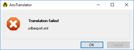 AnsTranslator - Failure