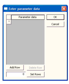 Enter Parameter Data